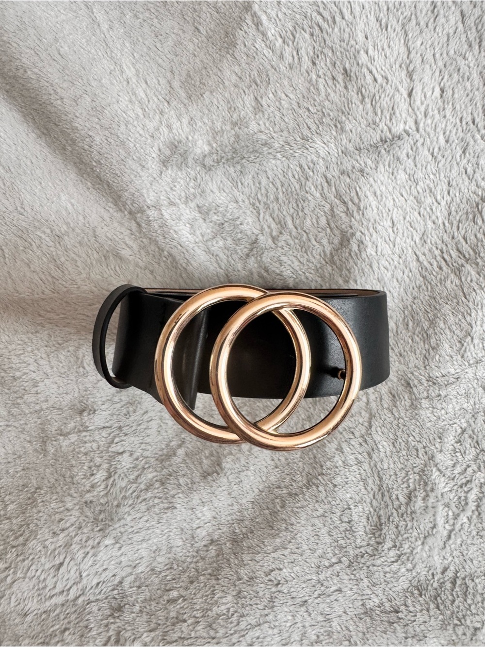 Black H&M Belt with Gold Hardware